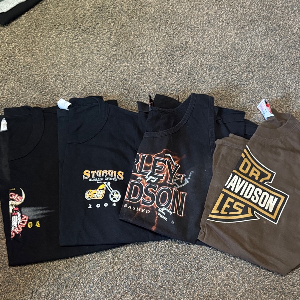 Harley-Davidson mens Tees - Black and Brown Collection